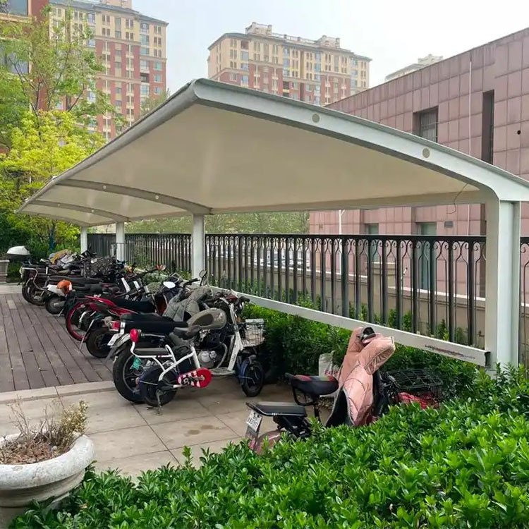 卓尼县膜结构电动车棚